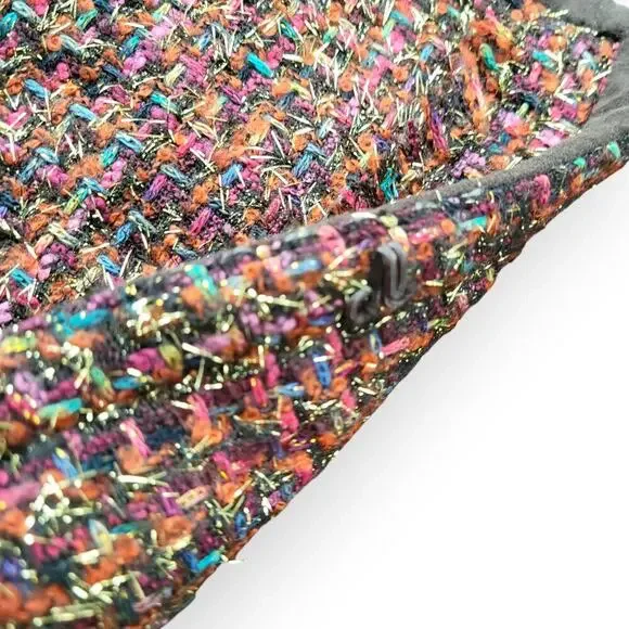 Chico's Rainbow Shine Vikey Wool Blend Multicolor Blazer Jacket Women Sz 2 / L - Picture 8 of 16